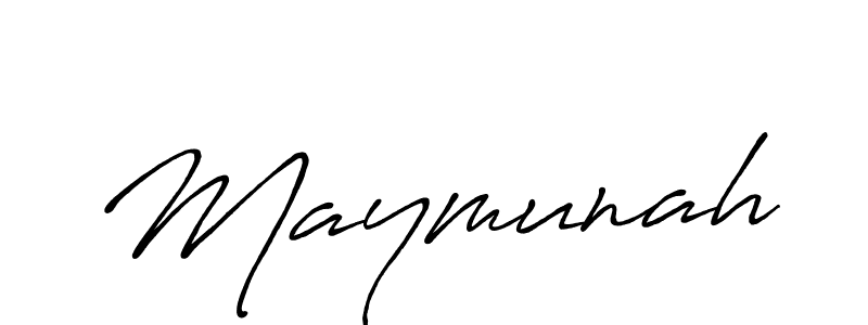 Also You can easily find your signature by using the search form. We will create Maymunah name handwritten signature images for you free of cost using Antro_Vectra_Bolder sign style. Maymunah signature style 7 images and pictures png