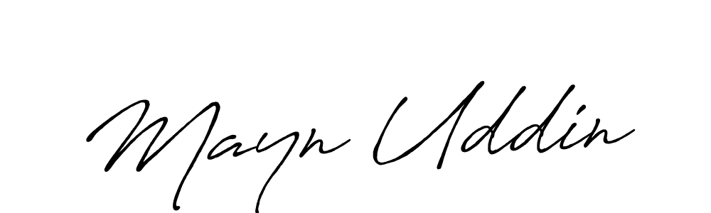 Mayn Uddin stylish signature style. Best Handwritten Sign (Antro_Vectra_Bolder) for my name. Handwritten Signature Collection Ideas for my name Mayn Uddin. Mayn Uddin signature style 7 images and pictures png