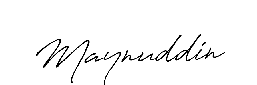 How to make Maynuddin name signature. Use Antro_Vectra_Bolder style for creating short signs online. This is the latest handwritten sign. Maynuddin signature style 7 images and pictures png