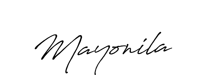 How to make Mayonila signature? Antro_Vectra_Bolder is a professional autograph style. Create handwritten signature for Mayonila name. Mayonila signature style 7 images and pictures png