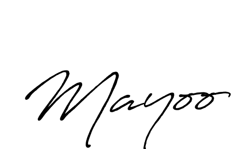 How to make Mayoo signature? Antro_Vectra_Bolder is a professional autograph style. Create handwritten signature for Mayoo name. Mayoo signature style 7 images and pictures png