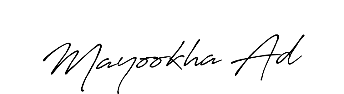 Design your own signature with our free online signature maker. With this signature software, you can create a handwritten (Antro_Vectra_Bolder) signature for name Mayookha Ad. Mayookha Ad signature style 7 images and pictures png