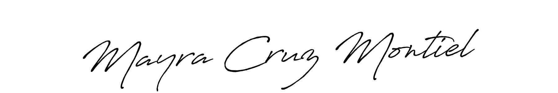 Make a beautiful signature design for name Mayra Cruz Montiel. With this signature (Antro_Vectra_Bolder) style, you can create a handwritten signature for free. Mayra Cruz Montiel signature style 7 images and pictures png