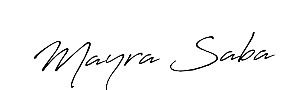 Make a short Mayra Saba signature style. Manage your documents anywhere anytime using Antro_Vectra_Bolder. Create and add eSignatures, submit forms, share and send files easily. Mayra Saba signature style 7 images and pictures png