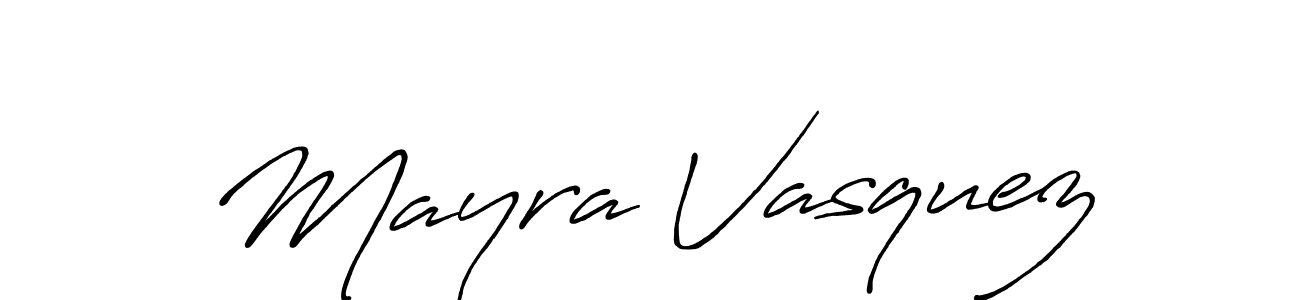 Use a signature maker to create a handwritten signature online. With this signature software, you can design (Antro_Vectra_Bolder) your own signature for name Mayra Vasquez. Mayra Vasquez signature style 7 images and pictures png