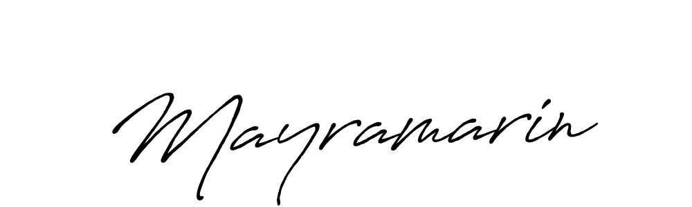 How to make Mayramarin name signature. Use Antro_Vectra_Bolder style for creating short signs online. This is the latest handwritten sign. Mayramarin signature style 7 images and pictures png