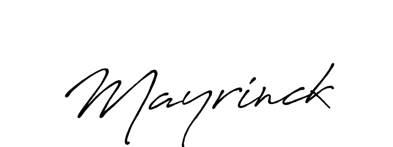 How to make Mayrinck name signature. Use Antro_Vectra_Bolder style for creating short signs online. This is the latest handwritten sign. Mayrinck signature style 7 images and pictures png