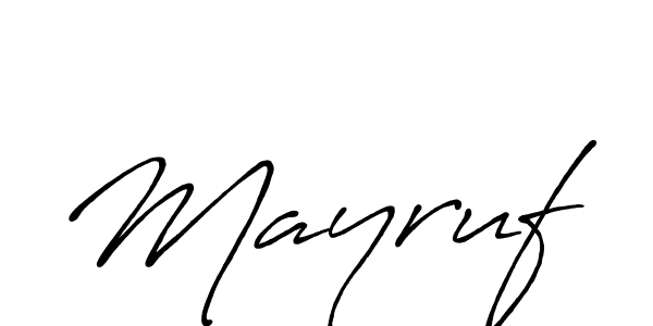 How to make Mayruf signature? Antro_Vectra_Bolder is a professional autograph style. Create handwritten signature for Mayruf name. Mayruf signature style 7 images and pictures png