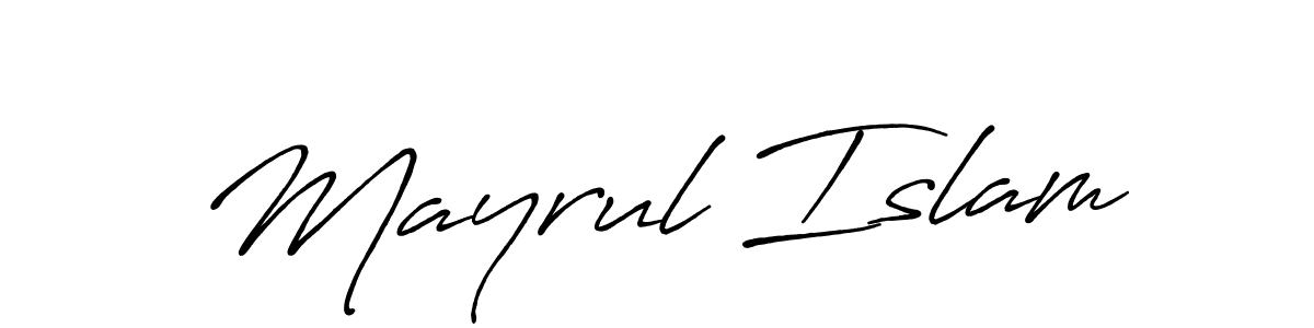 Also You can easily find your signature by using the search form. We will create Mayrul Islam name handwritten signature images for you free of cost using Antro_Vectra_Bolder sign style. Mayrul Islam signature style 7 images and pictures png