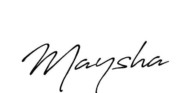 Create a beautiful signature design for name Maysha. With this signature (Antro_Vectra_Bolder) fonts, you can make a handwritten signature for free. Maysha signature style 7 images and pictures png