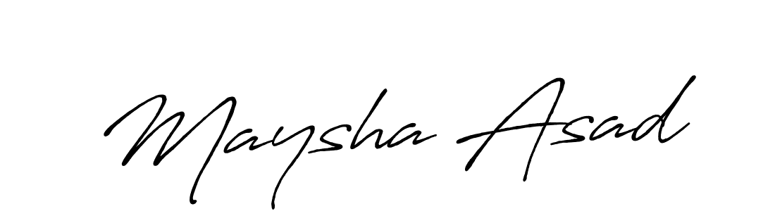 It looks lik you need a new signature style for name Maysha Asad. Design unique handwritten (Antro_Vectra_Bolder) signature with our free signature maker in just a few clicks. Maysha Asad signature style 7 images and pictures png