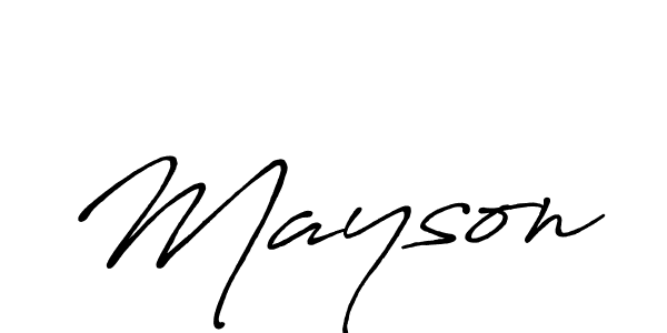 Make a beautiful signature design for name Mayson. With this signature (Antro_Vectra_Bolder) style, you can create a handwritten signature for free. Mayson signature style 7 images and pictures png