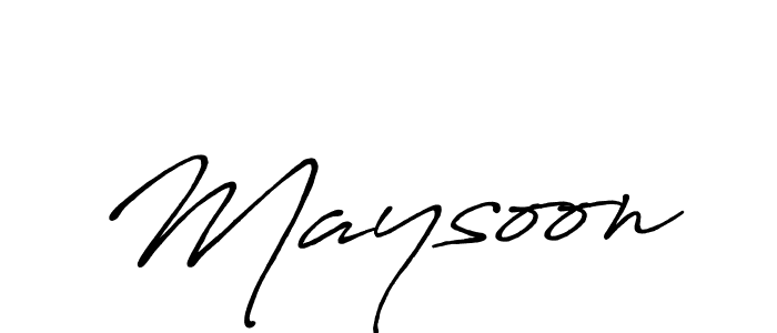 Make a beautiful signature design for name Maysoon. With this signature (Antro_Vectra_Bolder) style, you can create a handwritten signature for free. Maysoon signature style 7 images and pictures png
