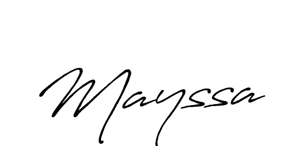if you are searching for the best signature style for your name Mayssa. so please give up your signature search. here we have designed multiple signature styles  using Antro_Vectra_Bolder. Mayssa signature style 7 images and pictures png