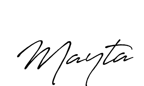 Create a beautiful signature design for name Mayta. With this signature (Antro_Vectra_Bolder) fonts, you can make a handwritten signature for free. Mayta signature style 7 images and pictures png