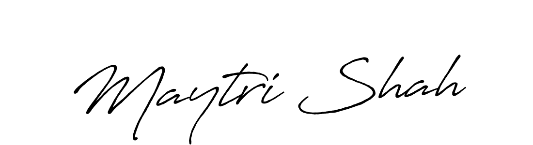 Use a signature maker to create a handwritten signature online. With this signature software, you can design (Antro_Vectra_Bolder) your own signature for name Maytri Shah. Maytri Shah signature style 7 images and pictures png