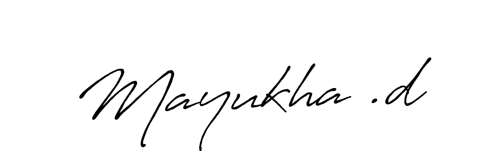 You can use this online signature creator to create a handwritten signature for the name Mayukha .d. This is the best online autograph maker. Mayukha .d signature style 7 images and pictures png