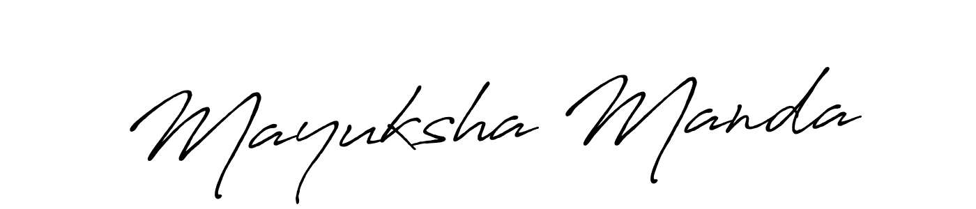 Antro_Vectra_Bolder is a professional signature style that is perfect for those who want to add a touch of class to their signature. It is also a great choice for those who want to make their signature more unique. Get Mayuksha Manda name to fancy signature for free. Mayuksha Manda signature style 7 images and pictures png