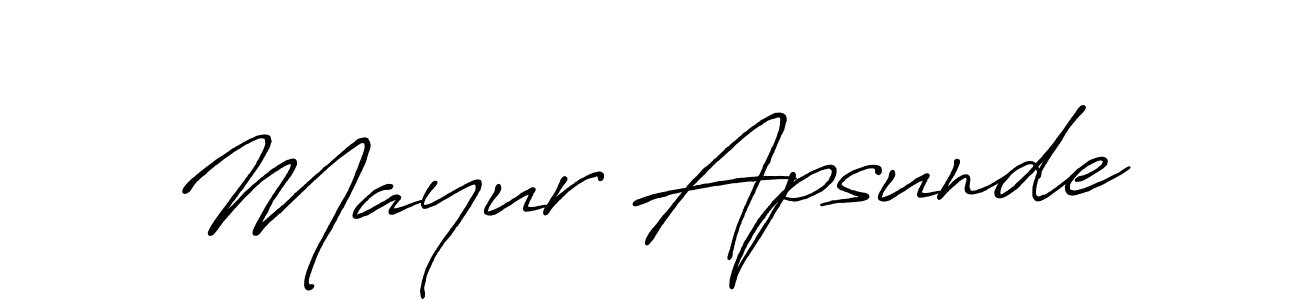 Use a signature maker to create a handwritten signature online. With this signature software, you can design (Antro_Vectra_Bolder) your own signature for name Mayur Apsunde. Mayur Apsunde signature style 7 images and pictures png