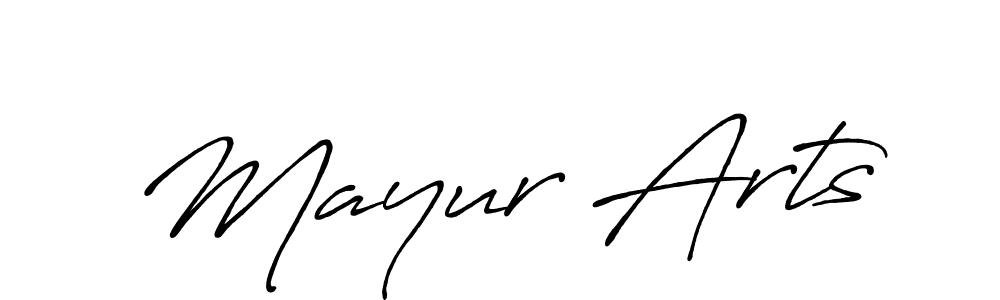 Make a beautiful signature design for name Mayur Arts. With this signature (Antro_Vectra_Bolder) style, you can create a handwritten signature for free. Mayur Arts signature style 7 images and pictures png