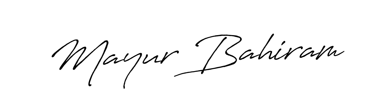 Use a signature maker to create a handwritten signature online. With this signature software, you can design (Antro_Vectra_Bolder) your own signature for name Mayur Bahiram. Mayur Bahiram signature style 7 images and pictures png