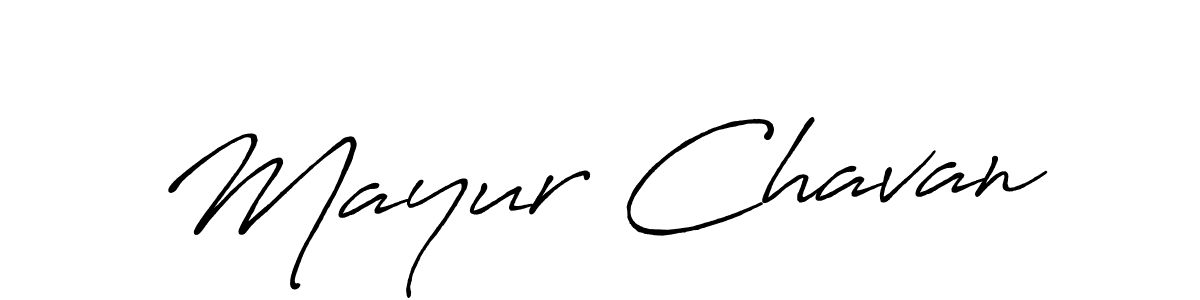 Also we have Mayur Chavan name is the best signature style. Create professional handwritten signature collection using Antro_Vectra_Bolder autograph style. Mayur Chavan signature style 7 images and pictures png
