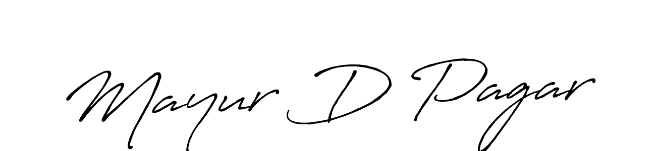 Make a beautiful signature design for name Mayur D Pagar. With this signature (Antro_Vectra_Bolder) style, you can create a handwritten signature for free. Mayur D Pagar signature style 7 images and pictures png