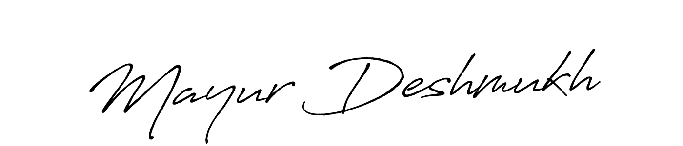 Design your own signature with our free online signature maker. With this signature software, you can create a handwritten (Antro_Vectra_Bolder) signature for name Mayur Deshmukh. Mayur Deshmukh signature style 7 images and pictures png