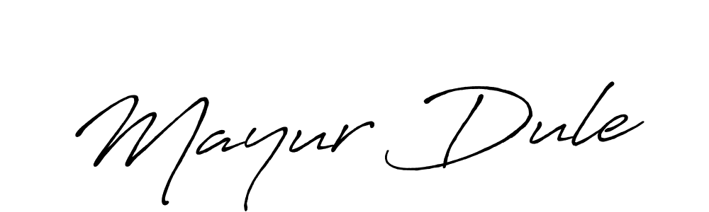 Similarly Antro_Vectra_Bolder is the best handwritten signature design. Signature creator online .You can use it as an online autograph creator for name Mayur Dule. Mayur Dule signature style 7 images and pictures png