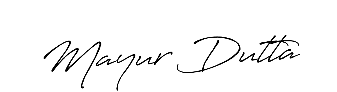 How to make Mayur Dutta signature? Antro_Vectra_Bolder is a professional autograph style. Create handwritten signature for Mayur Dutta name. Mayur Dutta signature style 7 images and pictures png