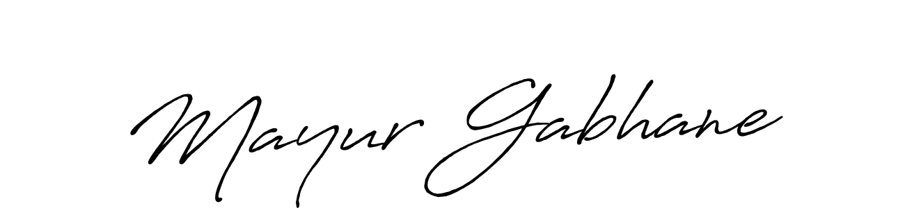 Design your own signature with our free online signature maker. With this signature software, you can create a handwritten (Antro_Vectra_Bolder) signature for name Mayur Gabhane. Mayur Gabhane signature style 7 images and pictures png