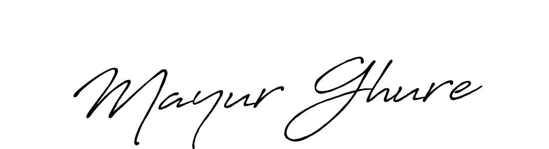 Use a signature maker to create a handwritten signature online. With this signature software, you can design (Antro_Vectra_Bolder) your own signature for name Mayur Ghure. Mayur Ghure signature style 7 images and pictures png