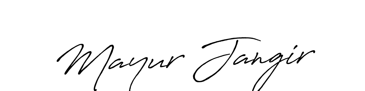 It looks lik you need a new signature style for name Mayur Jangir. Design unique handwritten (Antro_Vectra_Bolder) signature with our free signature maker in just a few clicks. Mayur Jangir signature style 7 images and pictures png