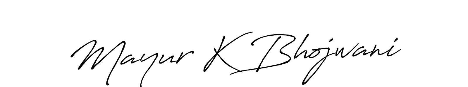 Mayur K Bhojwani stylish signature style. Best Handwritten Sign (Antro_Vectra_Bolder) for my name. Handwritten Signature Collection Ideas for my name Mayur K Bhojwani. Mayur K Bhojwani signature style 7 images and pictures png