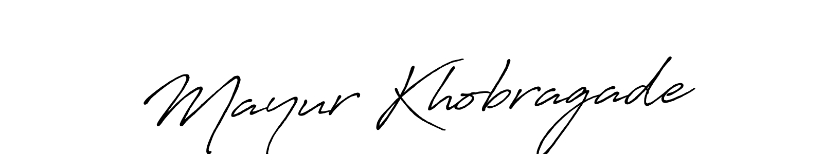 Antro_Vectra_Bolder is a professional signature style that is perfect for those who want to add a touch of class to their signature. It is also a great choice for those who want to make their signature more unique. Get Mayur Khobragade name to fancy signature for free. Mayur Khobragade signature style 7 images and pictures png