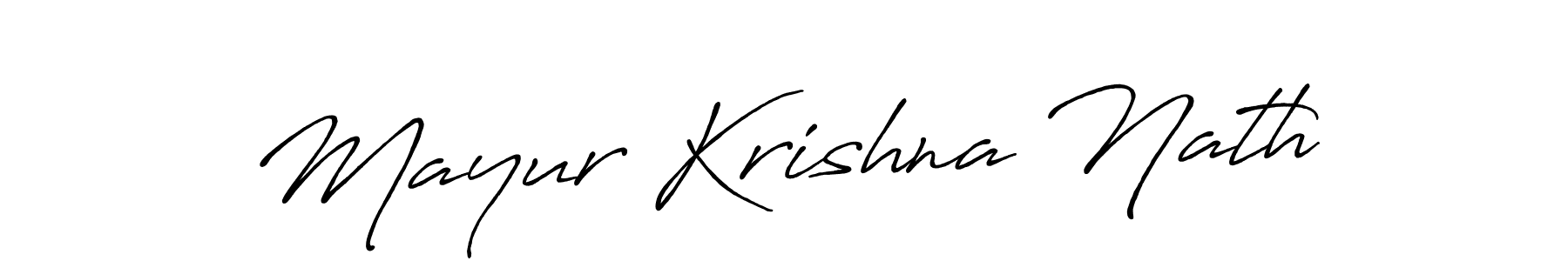 Use a signature maker to create a handwritten signature online. With this signature software, you can design (Antro_Vectra_Bolder) your own signature for name Mayur Krishna Nath. Mayur Krishna Nath signature style 7 images and pictures png