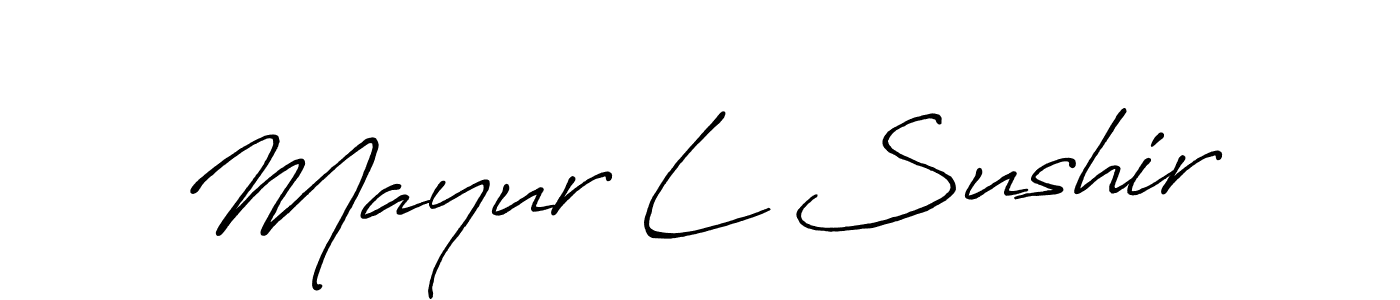 This is the best signature style for the Mayur L Sushir name. Also you like these signature font (Antro_Vectra_Bolder). Mix name signature. Mayur L Sushir signature style 7 images and pictures png