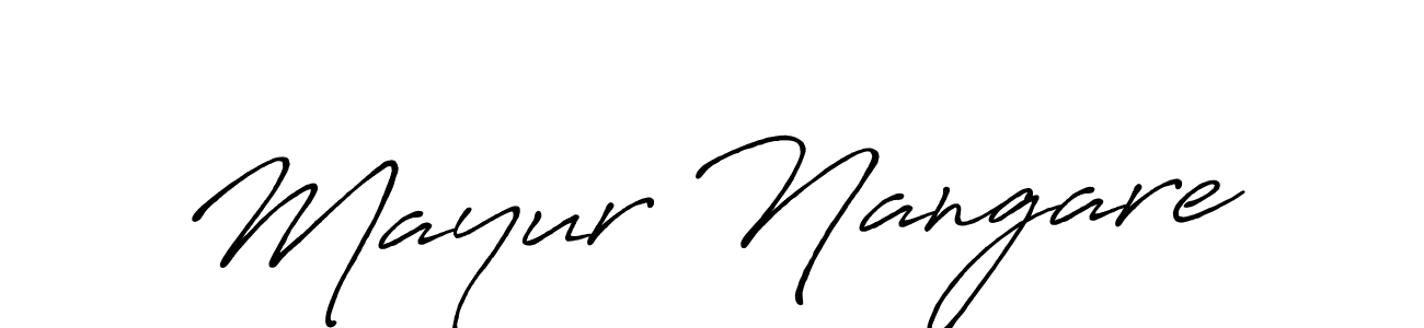 Also we have Mayur Nangare name is the best signature style. Create professional handwritten signature collection using Antro_Vectra_Bolder autograph style. Mayur Nangare signature style 7 images and pictures png