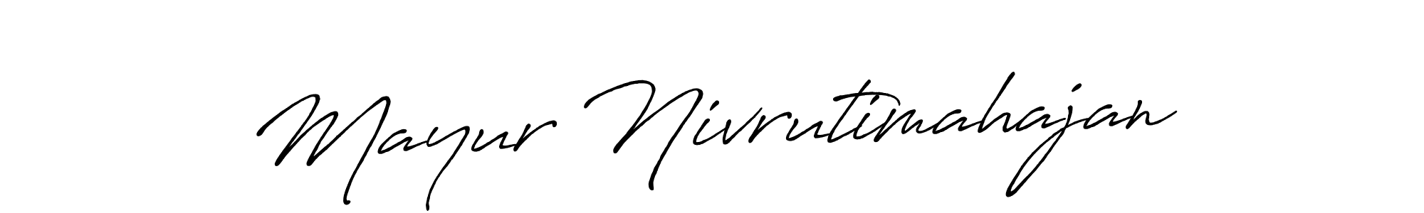 Also we have Mayur Nivrutimahajan name is the best signature style. Create professional handwritten signature collection using Antro_Vectra_Bolder autograph style. Mayur Nivrutimahajan signature style 7 images and pictures png