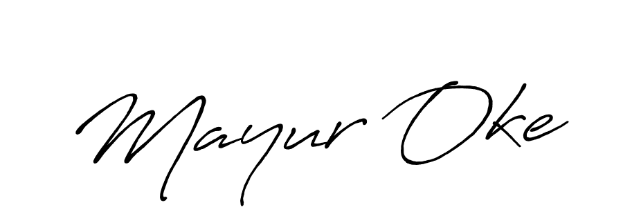 Antro_Vectra_Bolder is a professional signature style that is perfect for those who want to add a touch of class to their signature. It is also a great choice for those who want to make their signature more unique. Get Mayur Oke name to fancy signature for free. Mayur Oke signature style 7 images and pictures png