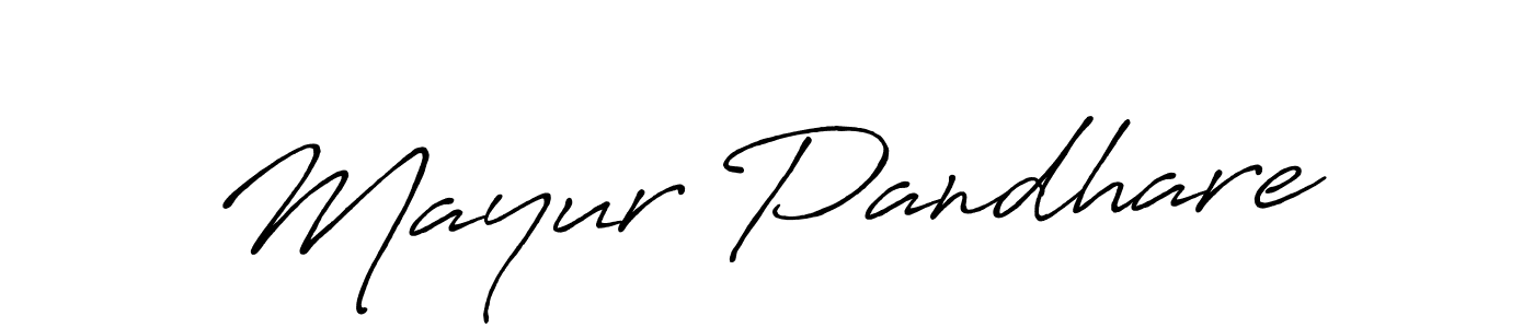 Create a beautiful signature design for name Mayur Pandhare. With this signature (Antro_Vectra_Bolder) fonts, you can make a handwritten signature for free. Mayur Pandhare signature style 7 images and pictures png