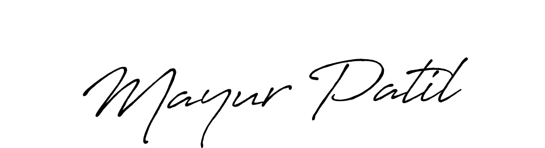 It looks lik you need a new signature style for name Mayur Patil. Design unique handwritten (Antro_Vectra_Bolder) signature with our free signature maker in just a few clicks. Mayur Patil signature style 7 images and pictures png