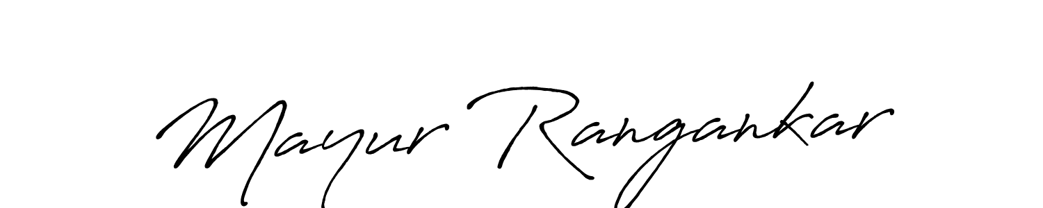 Design your own signature with our free online signature maker. With this signature software, you can create a handwritten (Antro_Vectra_Bolder) signature for name Mayur Rangankar. Mayur Rangankar signature style 7 images and pictures png