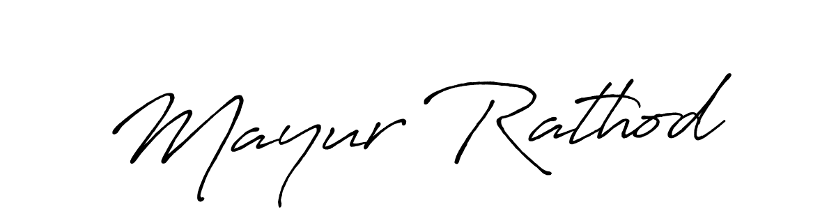 How to make Mayur Rathod name signature. Use Antro_Vectra_Bolder style for creating short signs online. This is the latest handwritten sign. Mayur Rathod signature style 7 images and pictures png