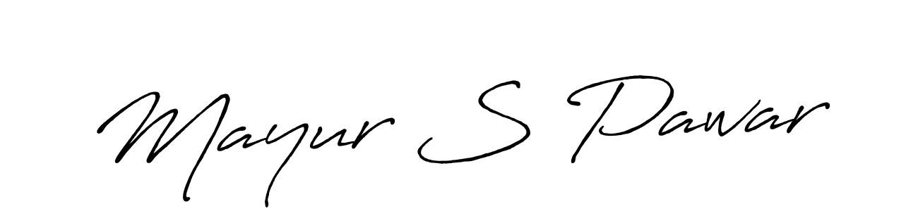 Also we have Mayur S Pawar name is the best signature style. Create professional handwritten signature collection using Antro_Vectra_Bolder autograph style. Mayur S Pawar signature style 7 images and pictures png