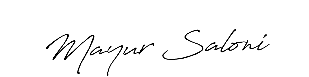 Once you've used our free online signature maker to create your best signature Antro_Vectra_Bolder style, it's time to enjoy all of the benefits that Mayur Saloni name signing documents. Mayur Saloni signature style 7 images and pictures png