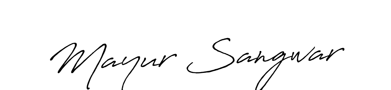 Mayur Sangwar stylish signature style. Best Handwritten Sign (Antro_Vectra_Bolder) for my name. Handwritten Signature Collection Ideas for my name Mayur Sangwar. Mayur Sangwar signature style 7 images and pictures png