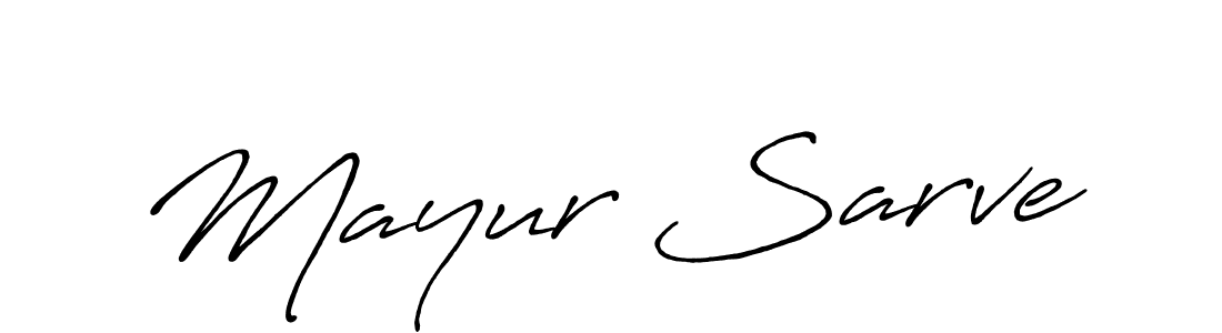 Create a beautiful signature design for name Mayur Sarve. With this signature (Antro_Vectra_Bolder) fonts, you can make a handwritten signature for free. Mayur Sarve signature style 7 images and pictures png