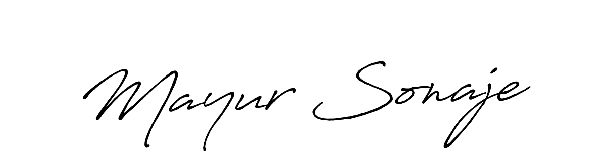 Make a beautiful signature design for name Mayur Sonaje. With this signature (Antro_Vectra_Bolder) style, you can create a handwritten signature for free. Mayur Sonaje signature style 7 images and pictures png