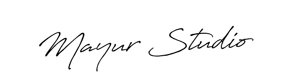 Mayur Studio stylish signature style. Best Handwritten Sign (Antro_Vectra_Bolder) for my name. Handwritten Signature Collection Ideas for my name Mayur Studio. Mayur Studio signature style 7 images and pictures png